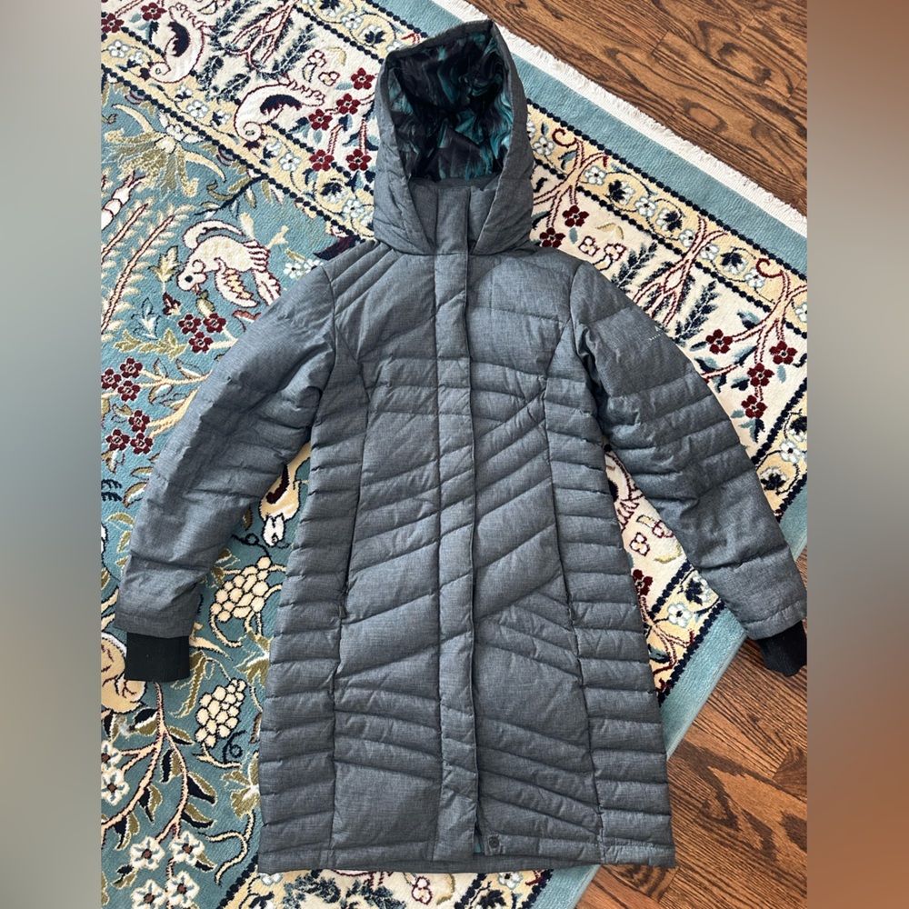 Basin + Range down parka with hood - gray - size Sm